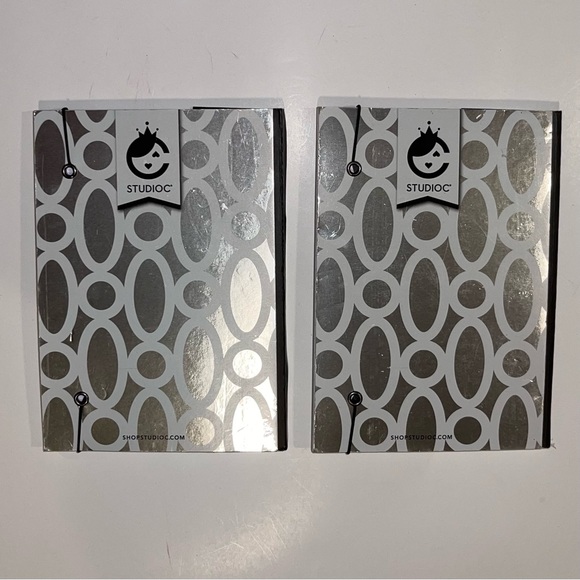 Studio C Set of 2 100 Sheet Silver Notebooks, 5 x 7 - Picture 2 of 3